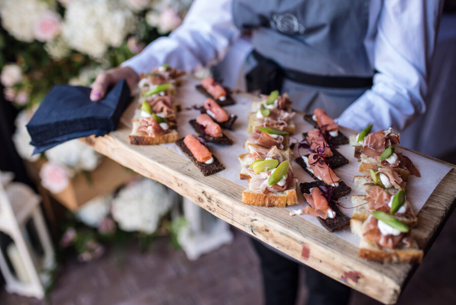 Canape Pumpernickel Salmon Creme Fraiche 900X601 at Blackstock Country Estate