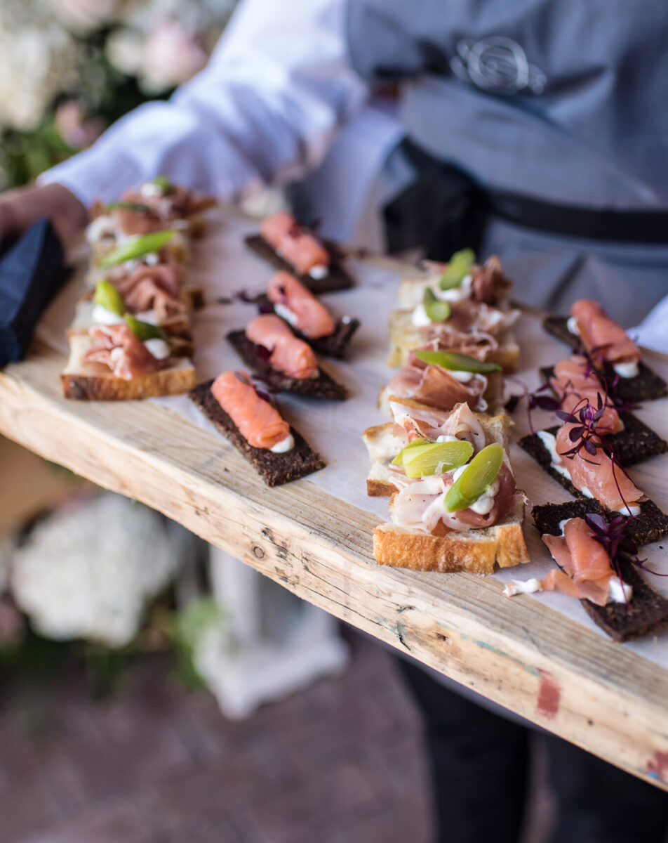 Canape Pumpernickel Salmon Creme Fraiche 952X1200 at Blackstock Country Estate