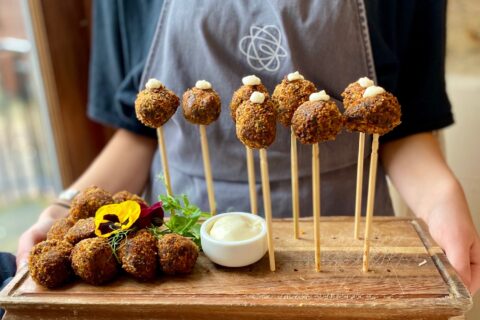 Canapes - Harissa Beef Lollipop Canapes - Harissa Beef Lollipop